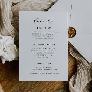 Agradecimiento Boda de la tarjeta de gabinete Classic Details Sui