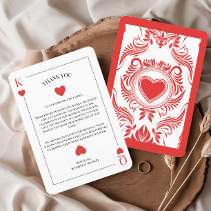 Agradecimiento Boda de la tarjeta de juego Las Vegas
