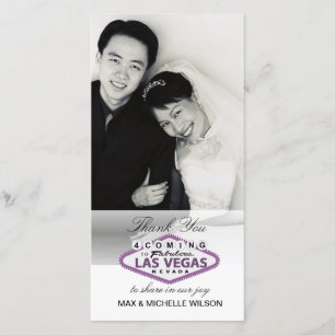 Agradecimiento Boda de Las Vegas - Tarjeta fotográfica