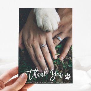 Agradecimiento Boda de pinturas gracias tarjeta de fotos
