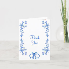Agradecimiento Boda de Sapphire Gracias Bells de tarjeta Desplaza