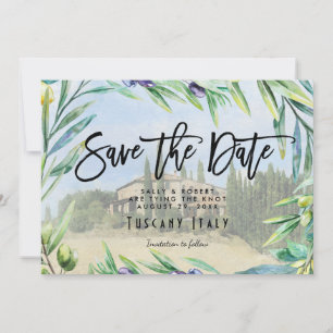 Agradecimiento Boda italiana de la Toscana salva la tarjeta de fe