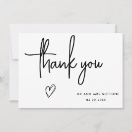 Agradecimiento Boda manuscrito, tarjeta de agradecimiento, diseño