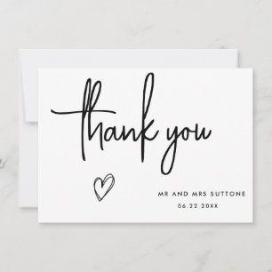 Agradecimiento Boda manuscrito, tarjeta de agradecimiento, diseño