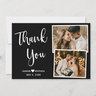 Agradecimiento Boda moderno Gracias Tarjeta De Collage de fotos S