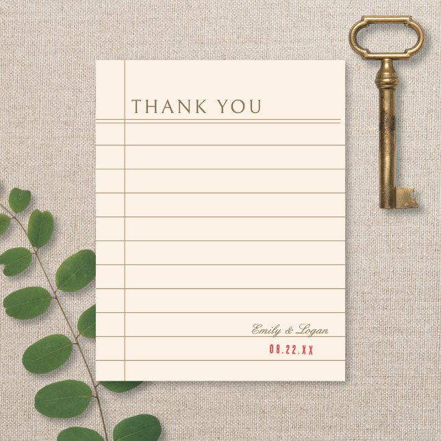 Agradecimiento Boda Neutral de Tarjeta de Checkout de Libro de Bi (Subido por el creador)
