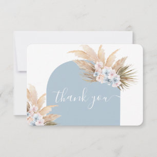 Agradecimiento Bohemian Pampas Grass Boy tarjeta de agradecimient