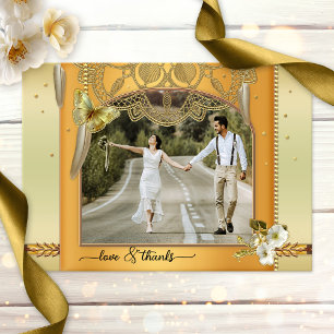 Agradecimiento Boho Dreamcatcher Boda Foto Tarjeta de amor