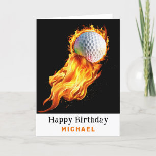 Agradecimiento *~* Bola de golf AP94 Tarjeta de cumpleaños para l