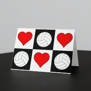 Agradecimiento Bolas de voleibol y tarjeta de felicitación barata