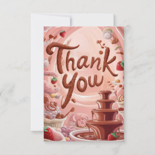 Agradecimiento Bonito encantado Chocolate tarjeta de agradecimien