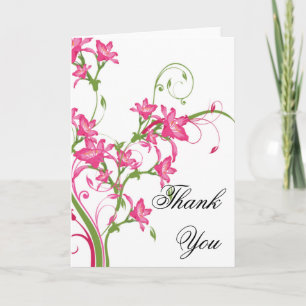 Agradecimiento Bonito Flor Rosa Gracias Tarjeta De Saludo