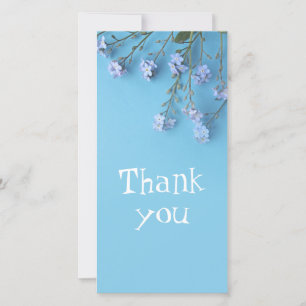 Agradecimiento Bonito Spring Olvide-me-no flores - Tarjeta de agr
