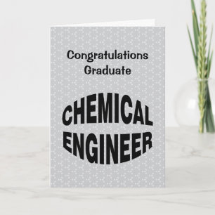 Agradecimiento Bulging Chemical Engineer Tarjeta de graduación de