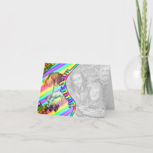 Agradecimiento Butterflies de Unicornio Gracias, tarjeta fotográf