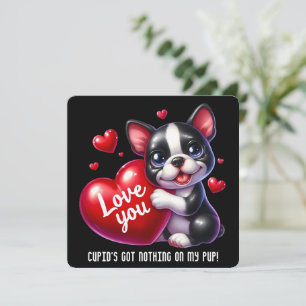 Agradecimiento Cachorro adorable de San Valentín - Tarjeta del dí