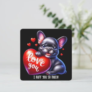 Agradecimiento Cachorro adorable de San Valentín - Tarjeta del Dí