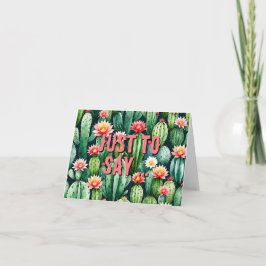 Agradecimiento cactus succulents acuarela Doble tarjeta de agrade