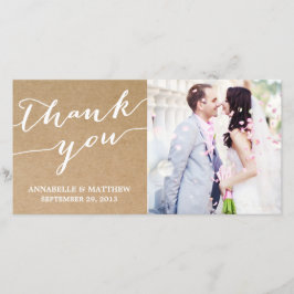 AGRADECIMIENTO CALIGRAFÍA MODERNA | BODA GRACIAS TARJETA DE FOTO