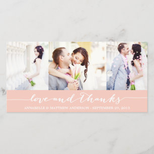 AGRADECIMIENTO CALLIGRAPHY COLLAGE BODA GRACIAS TARJETA DE FOTO