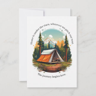 Agradecimiento Camping Bajo las estrellas: Tarjeta de felicitació