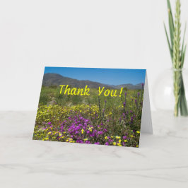 Agradecimiento Campo de flores silvestres - Tarjeta de agradecimi