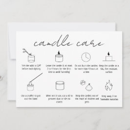 Agradecimiento Candle Care Gracias Logotipo de tarjeta Simple Mod