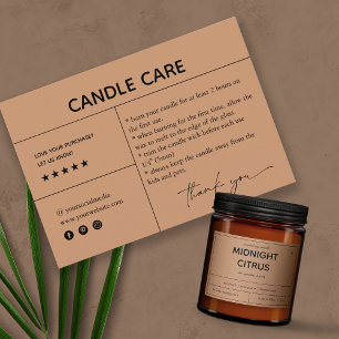 Agradecimiento Candle Care Gracias Tarjeta De Embalaje