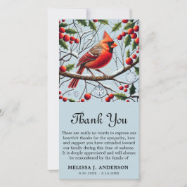 Agradecimiento Cardinal Funeral Memorial Solidaridad - Tarjeta de