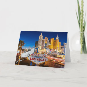 Agradecimiento Casado con tarjeta de Las Vegas