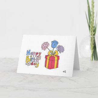 Agradecimiento Casilla de regalo de cumpleaños feliz con tarjeta 