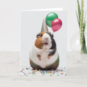 Agradecimiento Cerdo de Guinea con tarjeta de felicitación plegad