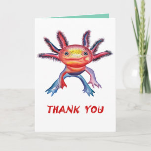 Agradecimiento Cheeky Axolotl tarjeta de "agradecimiento"
