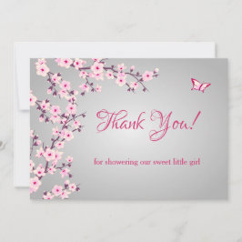 Agradecimiento Cherry Blossom Baby Shower | Tarjeta de agradecimi