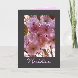 Agradecimiento Cherry Blossom Haiku Gracias Tarjeta de Amistad