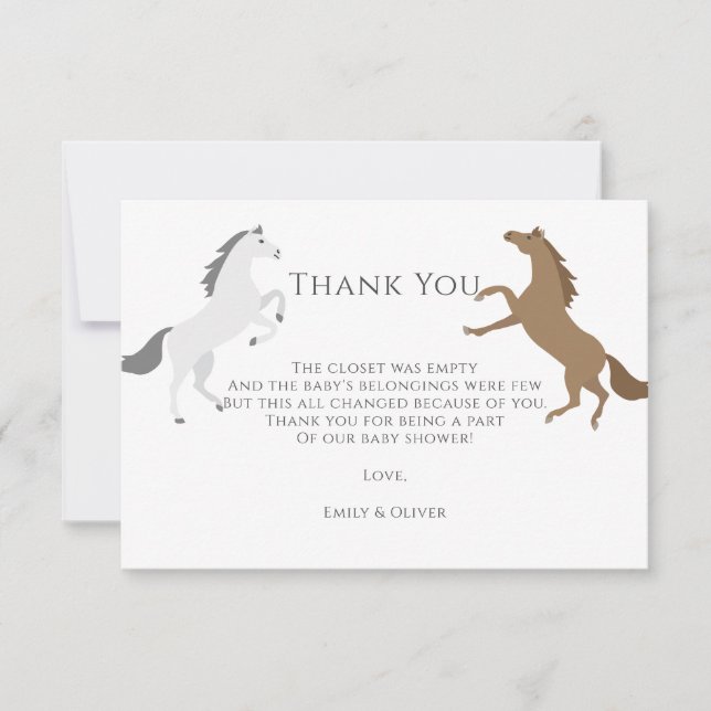 Agradecimiento Chica Cumpleaños Rodeo Cowgirl Tarjeta de agradeci (Anverso)