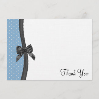 Agradecimiento Cinta y puntos de polka gracias tarjeta plana
