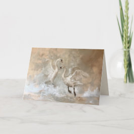 Agradecimiento Cisnes - Tarjeta de Felicitación Plegable