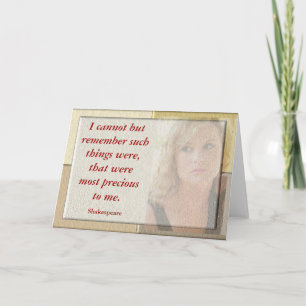 Agradecimiento Cita de Shakespeare - Tarjeta de saludo