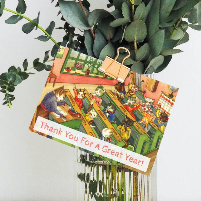 Agradecimiento Clase escolar con tarjeta de apreciación del profe (Subido por el creador)