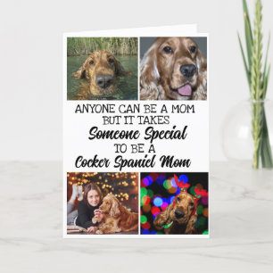 Agradecimiento Cocker Spaniel ...Mejor tarjeta del día de la madr