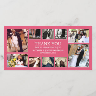 AGRADECIMIENTO COLLAGE DE ROPA   BODA GRACIAS TARJETA