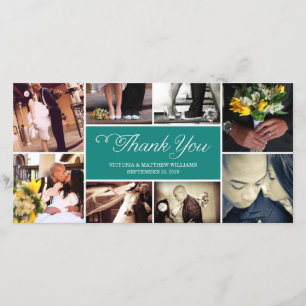 AGRADECIMIENTO COLLAGE DE SCRIPT DULCE   BODA GRACIAS TARJETA
