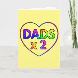 Agradecimiento Colorida tarjeta de dos dads amarilla