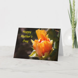 Agradecimiento Colorida tarjeta del día de la madre Naranja en bl