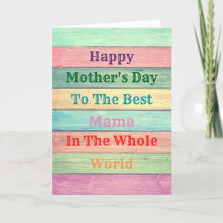 Agradecimiento Colorida tarjeta del día de la madre para destinat