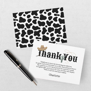 Agradecimiento Cómo Estás Bebé Vaquero Negro Gracias Tarjeta de A