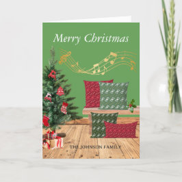 Agradecimiento Cómoda tarjeta de felicitación de Navidad Bench Me