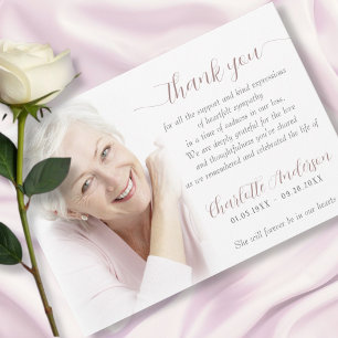 Agradecimiento Compasión Personalizado Foto Tarjeta de agradecimi