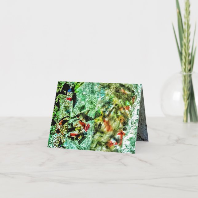 Agradecimiento Compromiso de doble blanco con tarjeta doblemente  (Anverso)